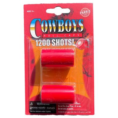 Parris Toys 2 Plastic Cylinder Cap Gun Roll Caps, 1200 Shots - 912-50