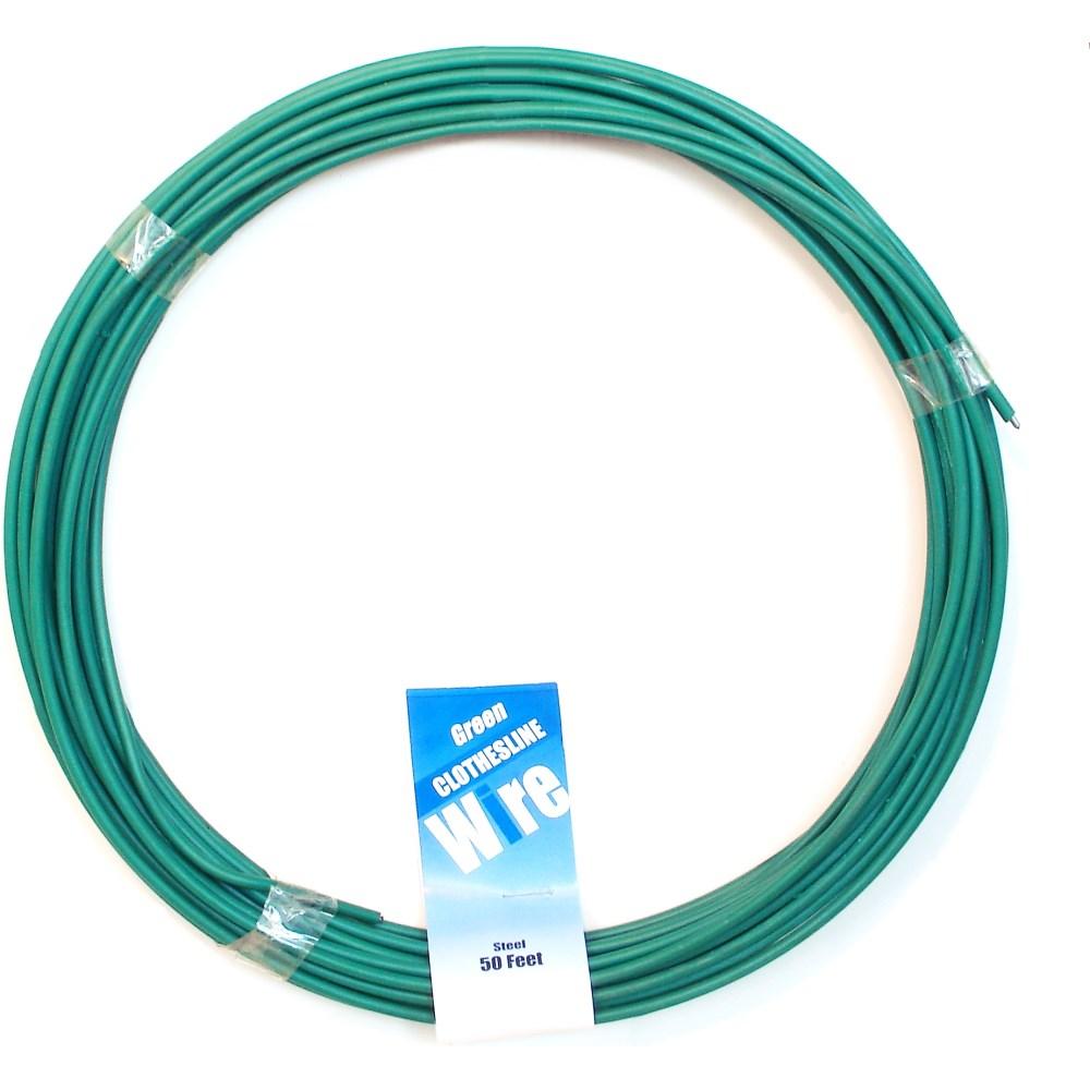 Midwest Fastener 15 WG x 50' Green Clothesline Wire - 11268