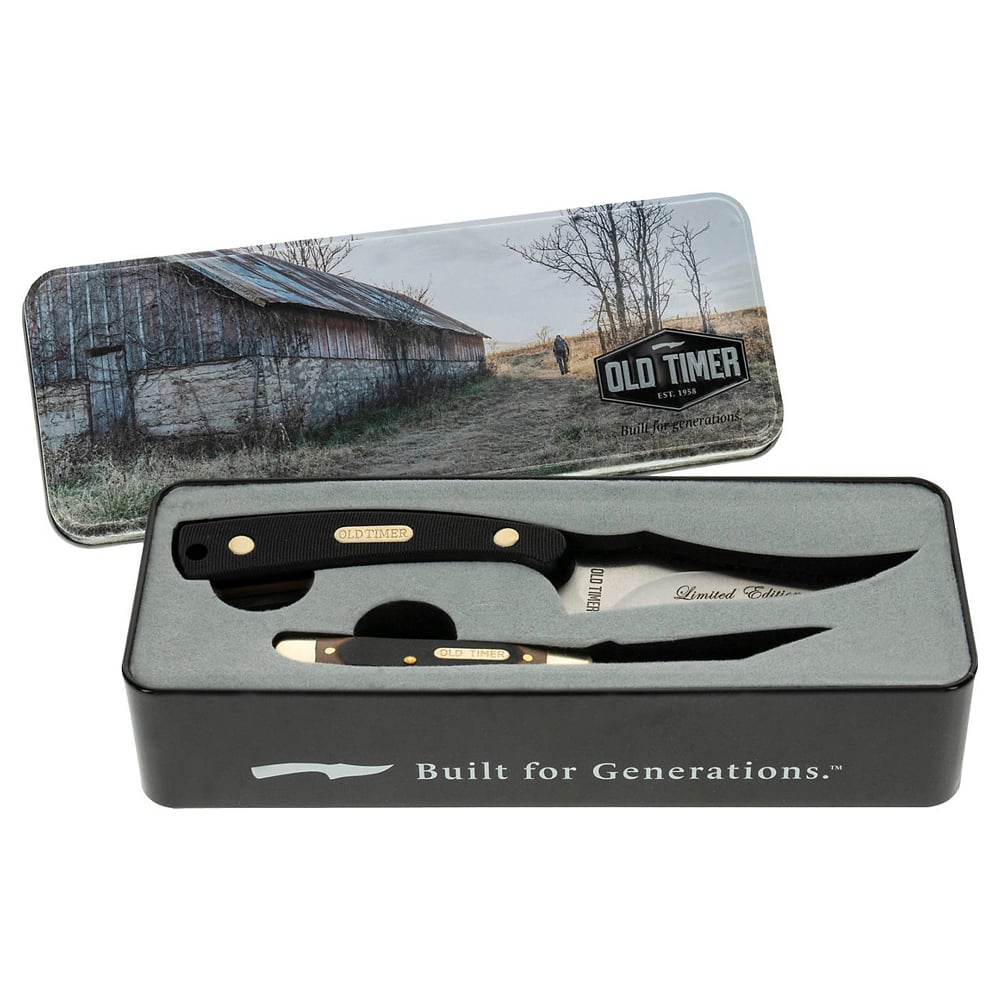 Old Timer Sharpfinger & Canoe Knife Combo with Gift Tin - 1158661