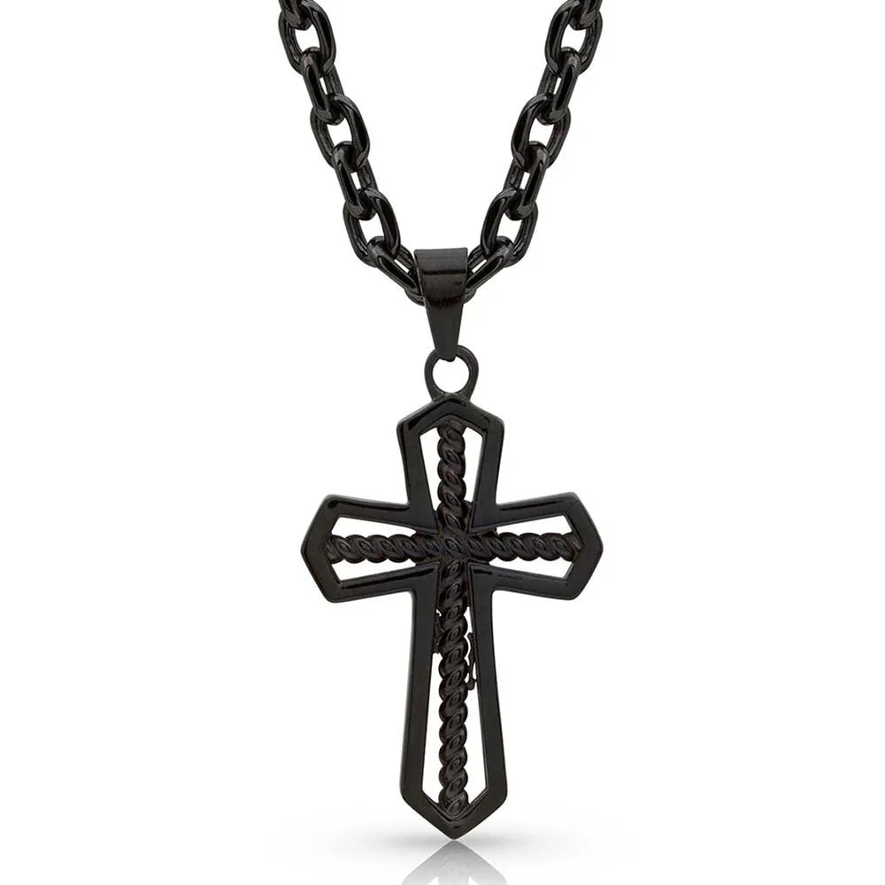 Montana Silversmiths Through the Darkest Night Cross Necklace - NC4025