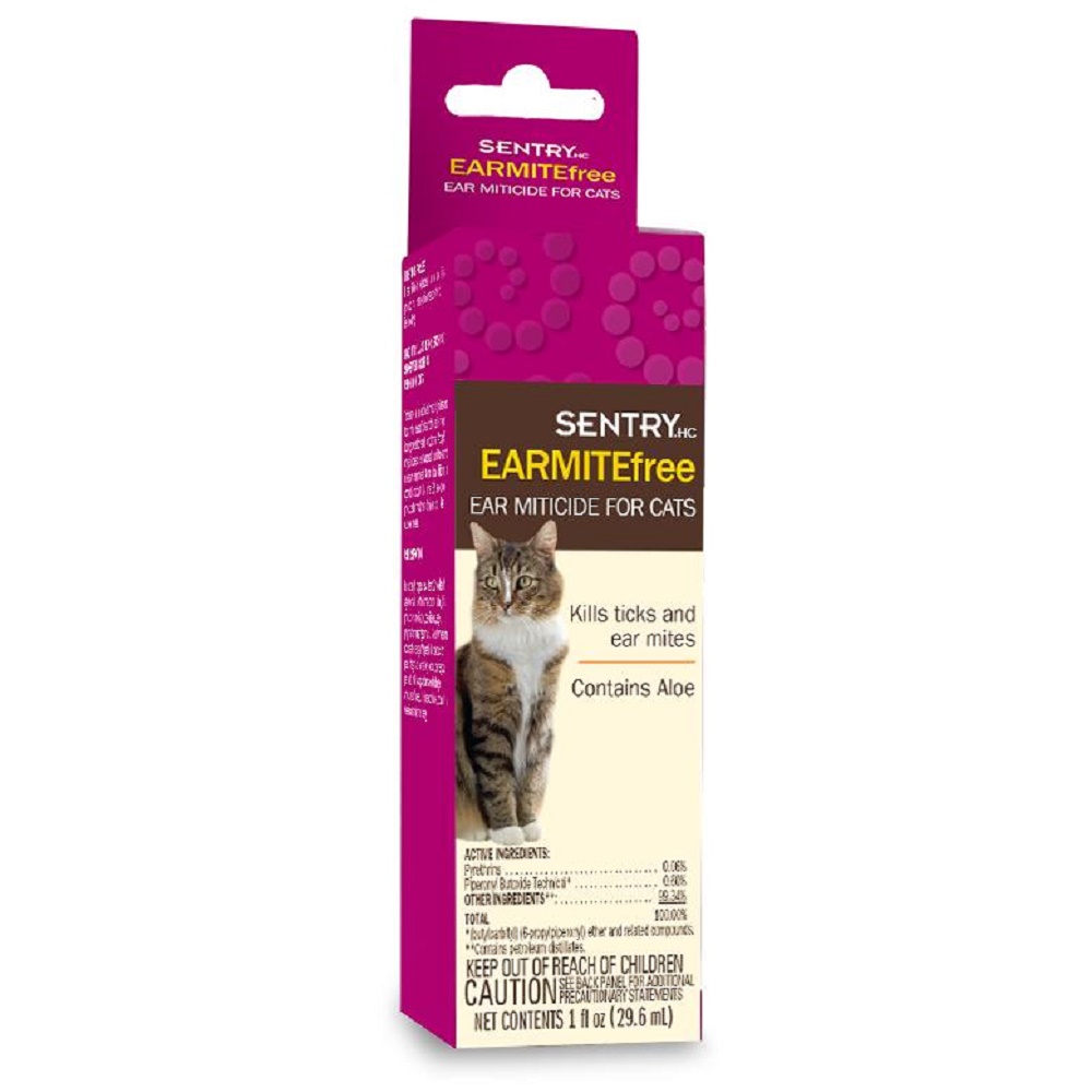 Sentry Ear Miticide For Cats 1 oz - 02103