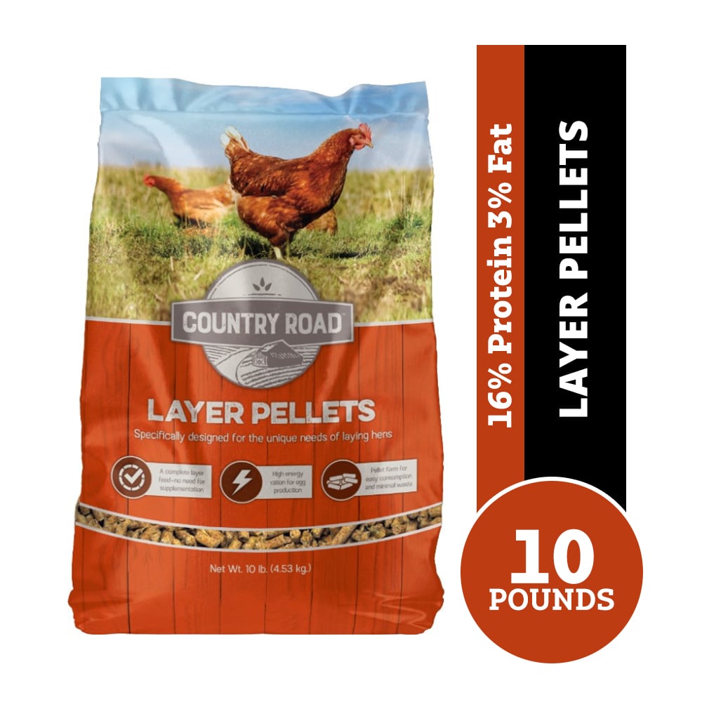 Country Road Layer Pellets Feed, 10 lb.  Bag