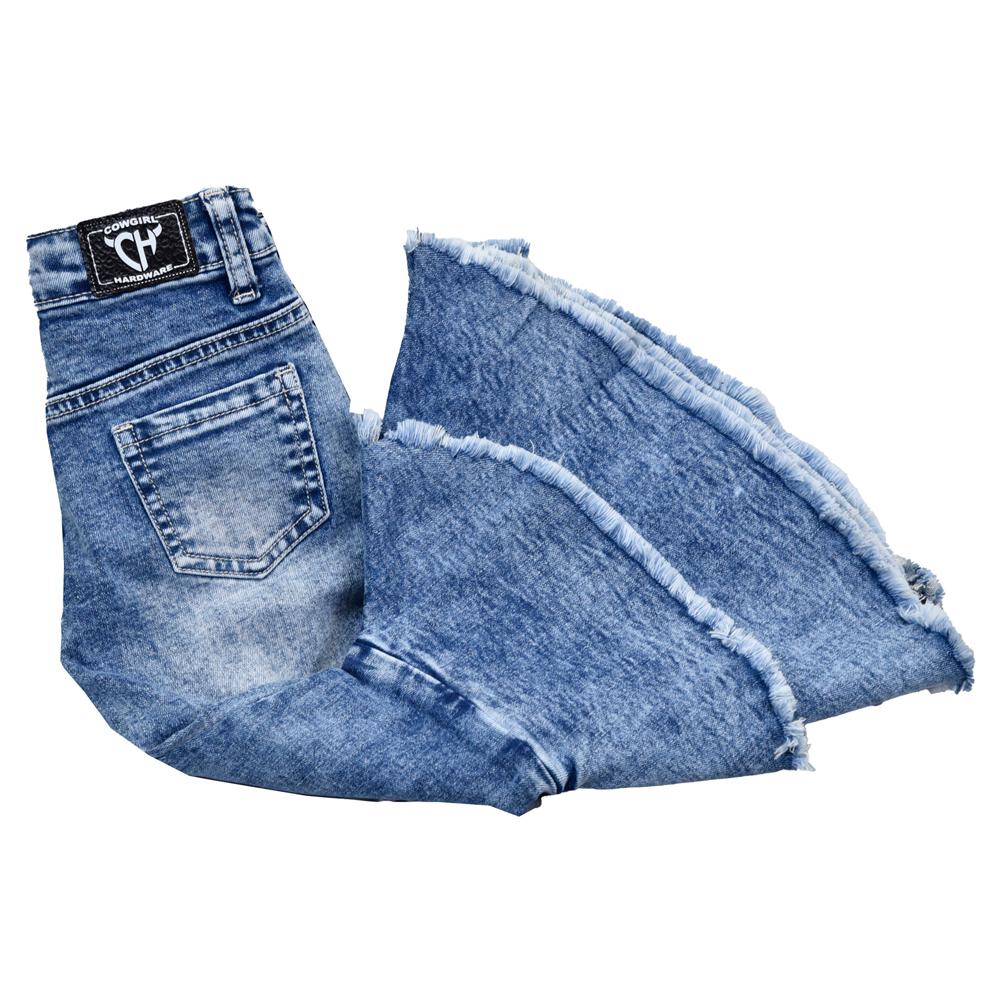 Double Ruffle Jeans Cowgirl Hardwear Youth Girls Lightwash Double Ruffle Bell Bottom Jean ...