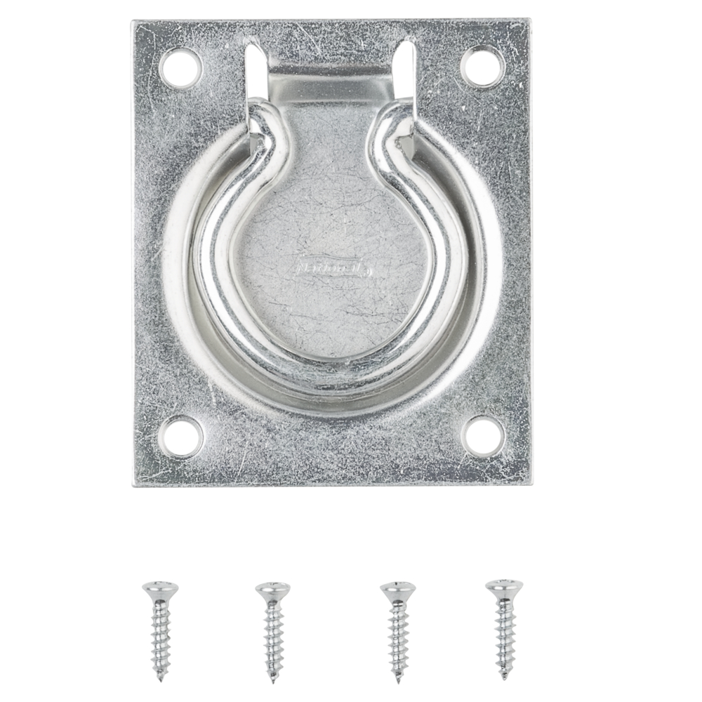 National Hardware 177 Flush Ring Pulls in Zinc plated - N203-752