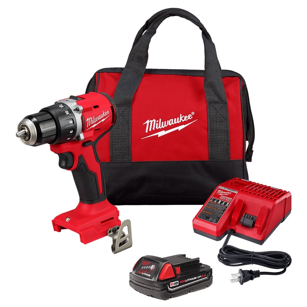 Milwaukee M18™ 18-Volt Lithium-Ion Brushless Cordless 1/2" Compact Drill/Driver Kit - 2801-21P