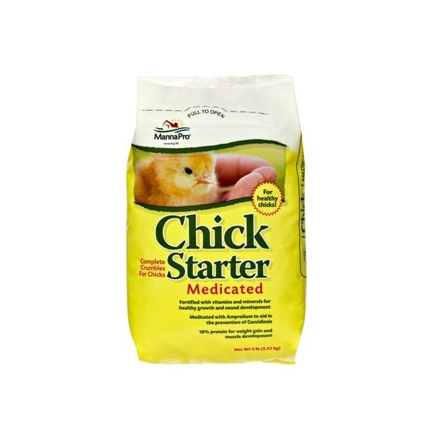 Manna Pro Medicated Chick Starter Grower, 5 lb. Bag - 1000197