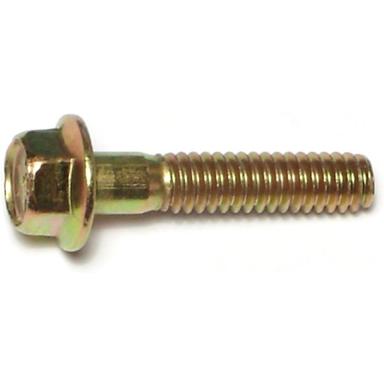 1/4-20 X 2-1/4" Grade 8 Hex Cap Screw - Yellow Zinc Plated, Coarse Thread, Partial Thread By Fasteners Inc.