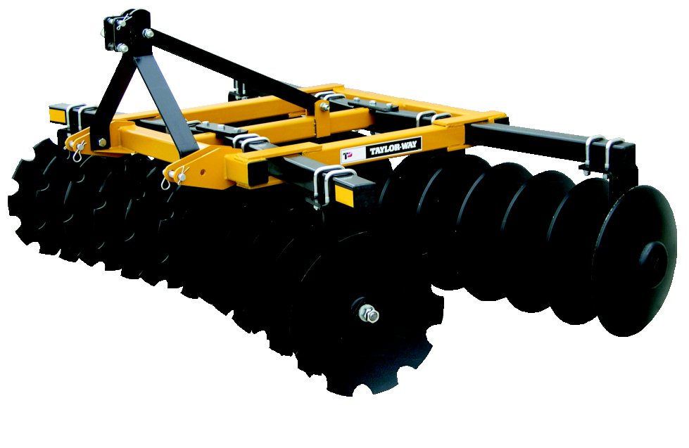 Taylor Way 7' 6" 377 Series Disc Harrow with 20" Notched Front Blades and 20" Round Rear Blades - 377 24 20CF77