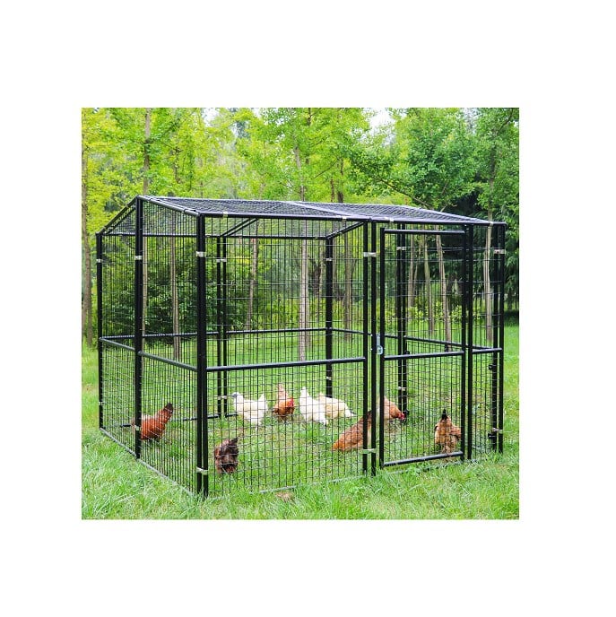 Weatherfast Universal Chicken Run with Hard Roof and Polyethylene Cover - CR0808