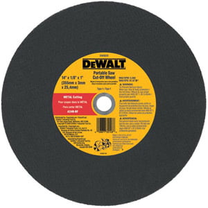 DeWALT High Performance / High Speed Metal Cutting Wheel Type 1 - DW8023