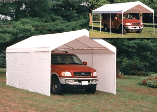 ShelterLogic 10' x 20'  Super Max™ 2-in-1 Canopy, White Cover with Enclosure Kit - 23572