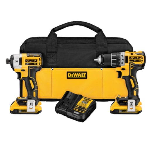 DEWALT® 20V MAX* XR® Brushless, Cordless, Compact Drill/Driver and Impact Driver Combo Kit with Soft Case - DCK283D2