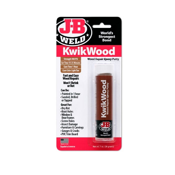 J-B Weld Kwikwood Epoxy Putty Stick 1 Oz 8257