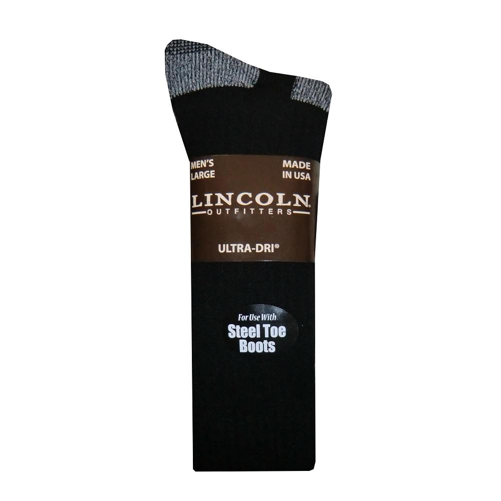 Lincoln Outfitters Men's Ultra-Dri Steel Toe Work Sock 2 Pack Black - L2/837-BL | Rural King Lincoln Outfitters Men's Ultra-Dri Steel Toe Work Sock 2 Pack Black - L2/837-BL | Rural King