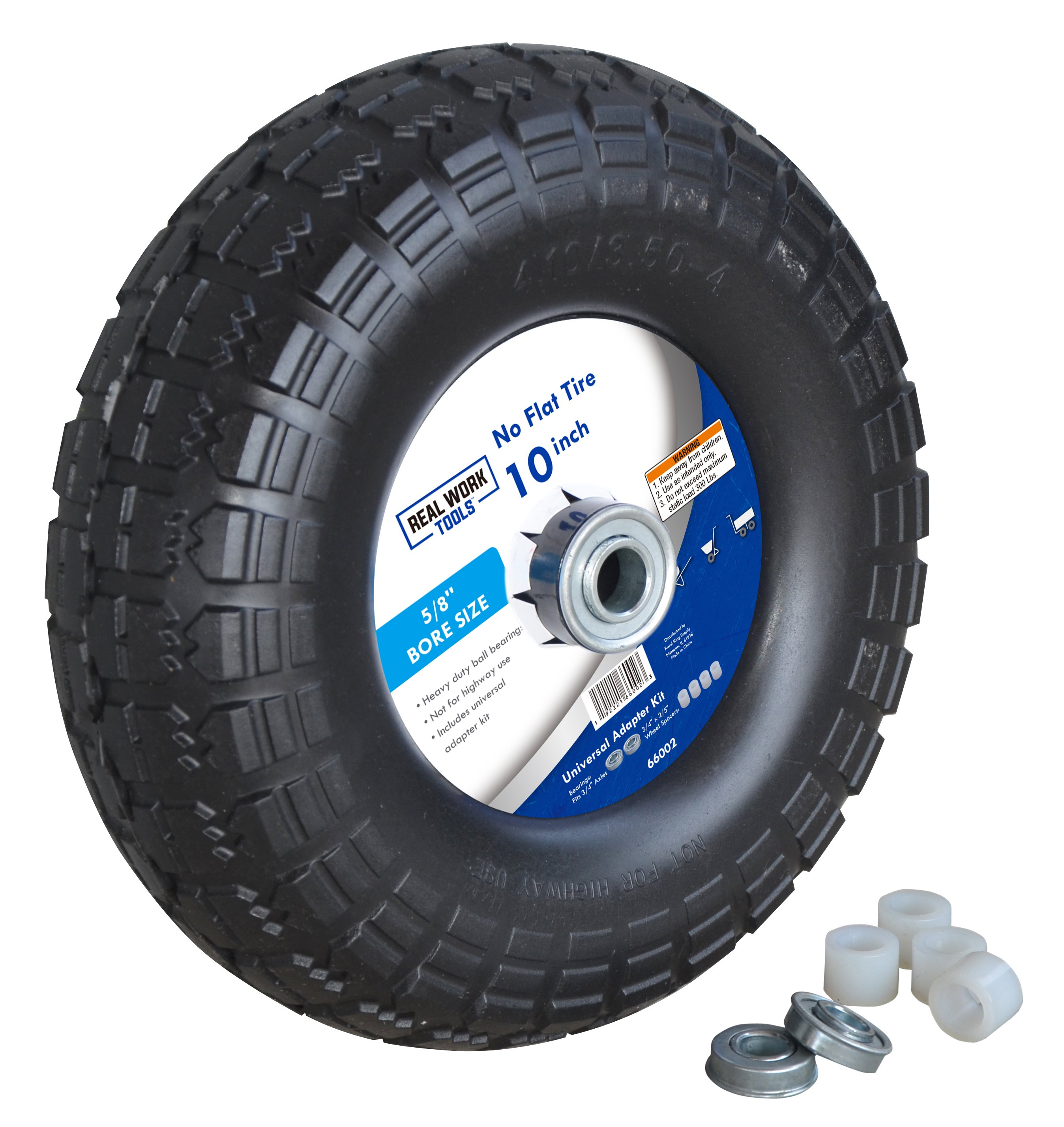 No Flat Tire with Universal Bearing Kit -10 Inch  - 66002