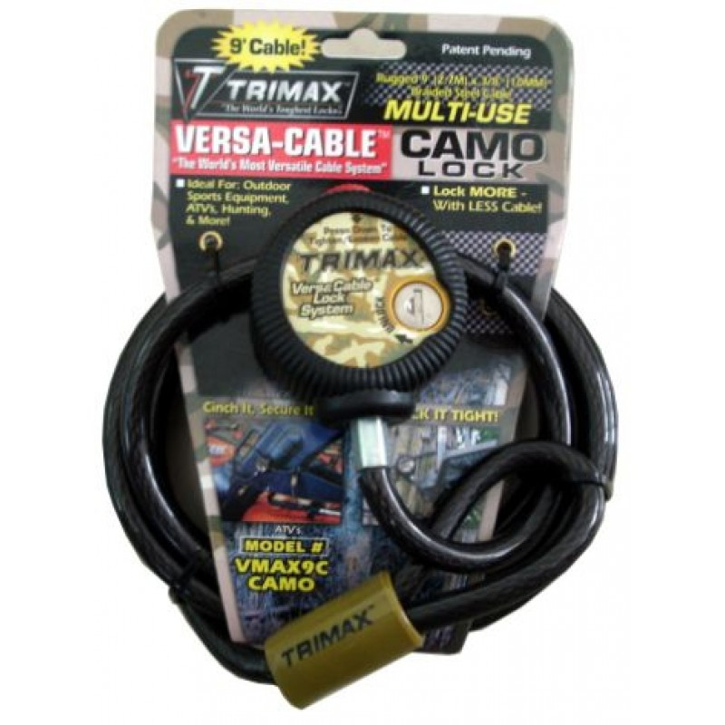 TRIMAX Multi-use Camo Versa Cable Lock 9FT VMAX9C