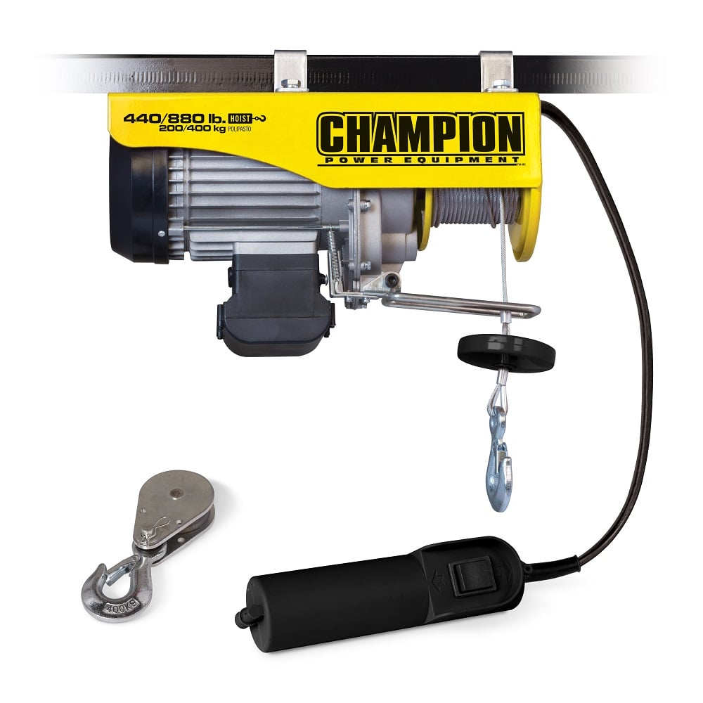 Champion 440/880 lb. Automatic Electric Hoist with Remote Control - 18890