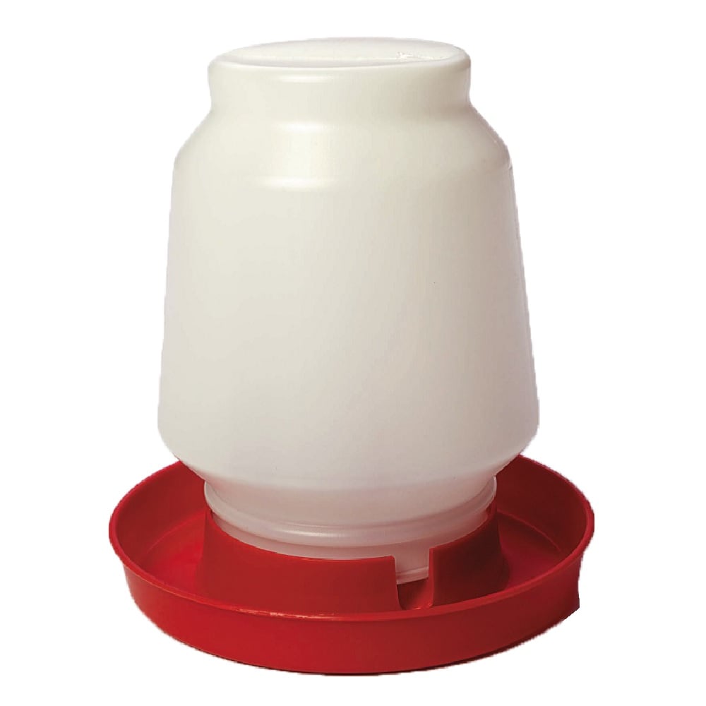 Miller Manufacturing 1 Gallon Plastic Poultry Fountain, Red - 7506