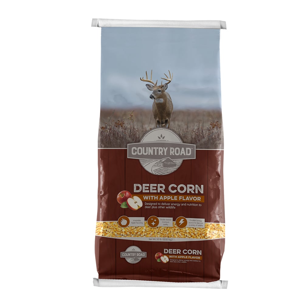 Country Road Apple Flavored Deer Corn, 50 lb. Bag