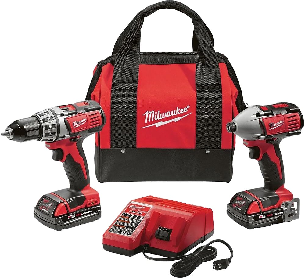 Milwaukee M18 Cordless Lithium-ion Compact Driver and 1/4" Hex Impact Driver Combo Kit - 2691-22