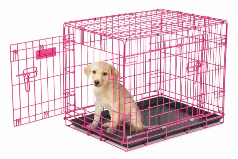 Puppy Crate 2 Door Training Retreat 24 Inch, Pink - 10001073