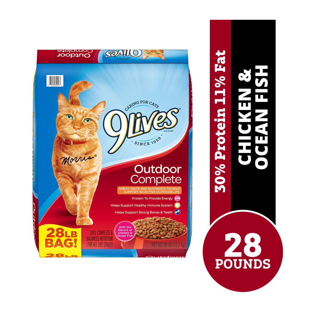 9Lives Outdoor Complete Chicken & Ocean Fish Dry Cat Food, 28 lb. Bag