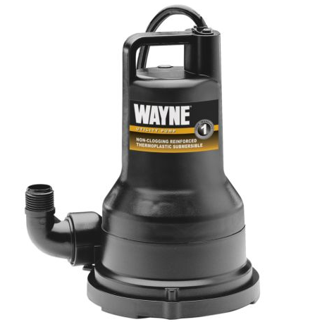 Wayne 1/5 HP Reinforced Thermoplastic Submersible Utility Pump VIP15
