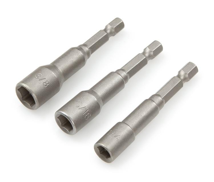10-Piece Magnetic Nut Driver Set - 1/4" Shank, SAE Sizes, 3/8" X 6" Long, Quick Change