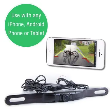Top Dawg WIFI License Plate Backup Camera for iPhone/Android Phones & Tablets - TDWIFIBC