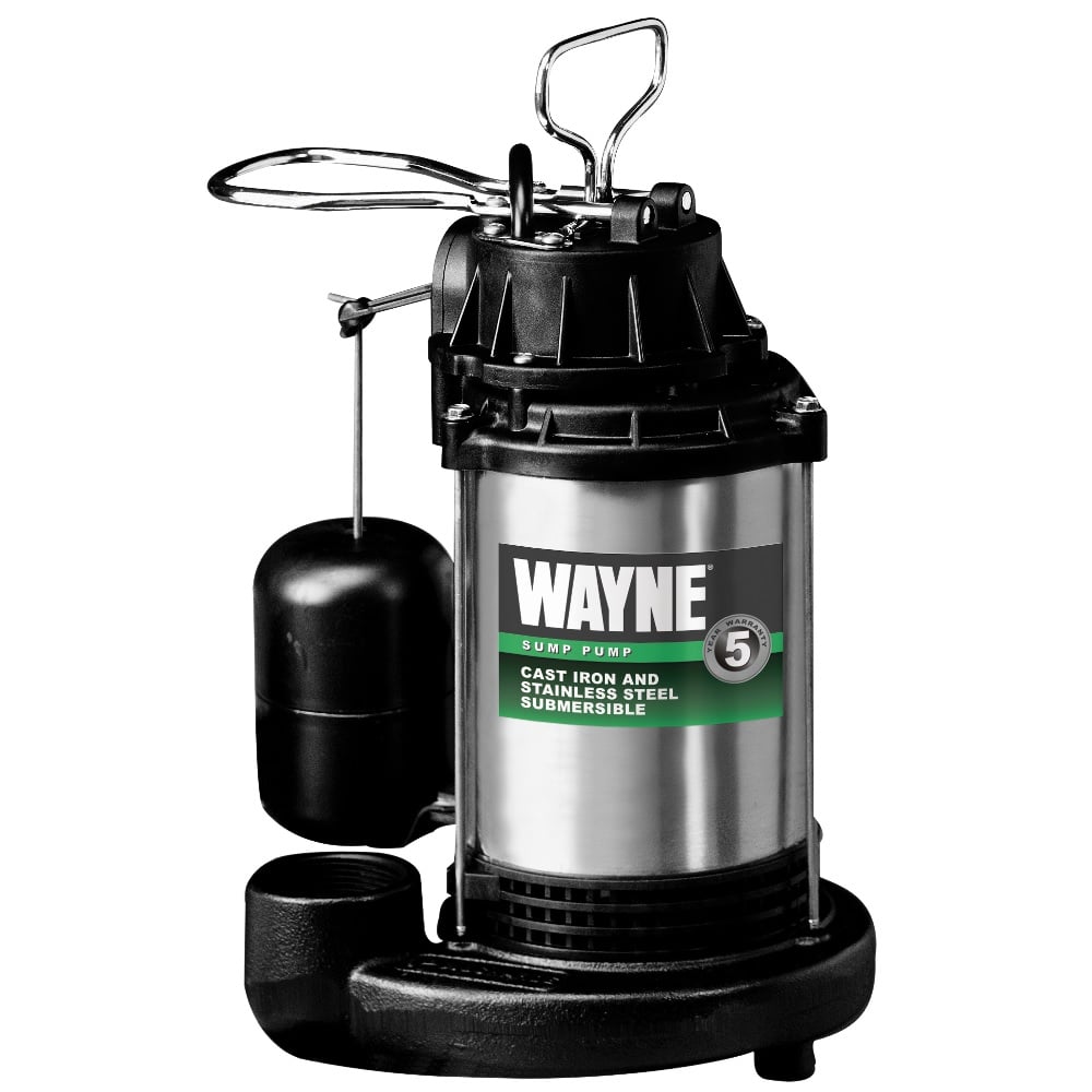 Wayne Cast Iron & Stainless Steel Submersible Sump Pump with Vertical Float Switch - CDU980E