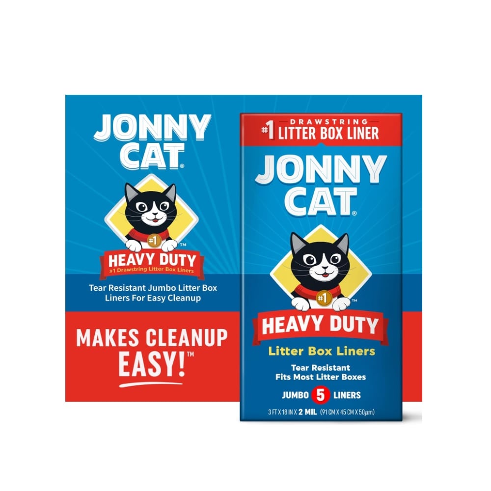 Jonny Cat Litter Box Liners: Heavy Duty, Jumbo, 5 Count