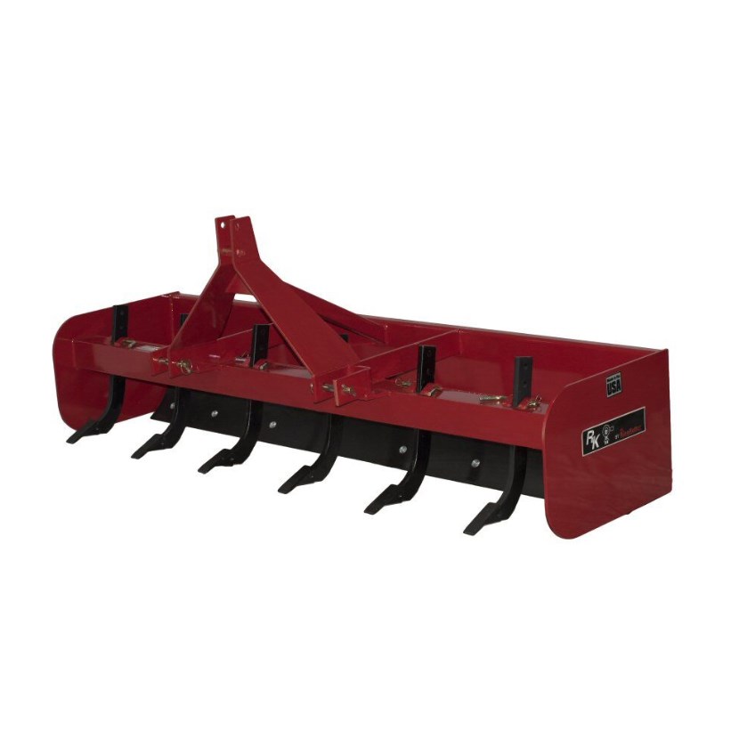 King Kutter 7' Professional Hinged Box Blade, Red - H-BB-84-RR