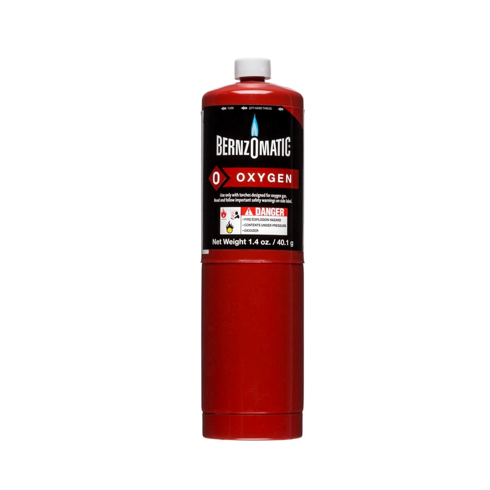 Worthington 1.4 oz Oxygen Cylinder Red 304179