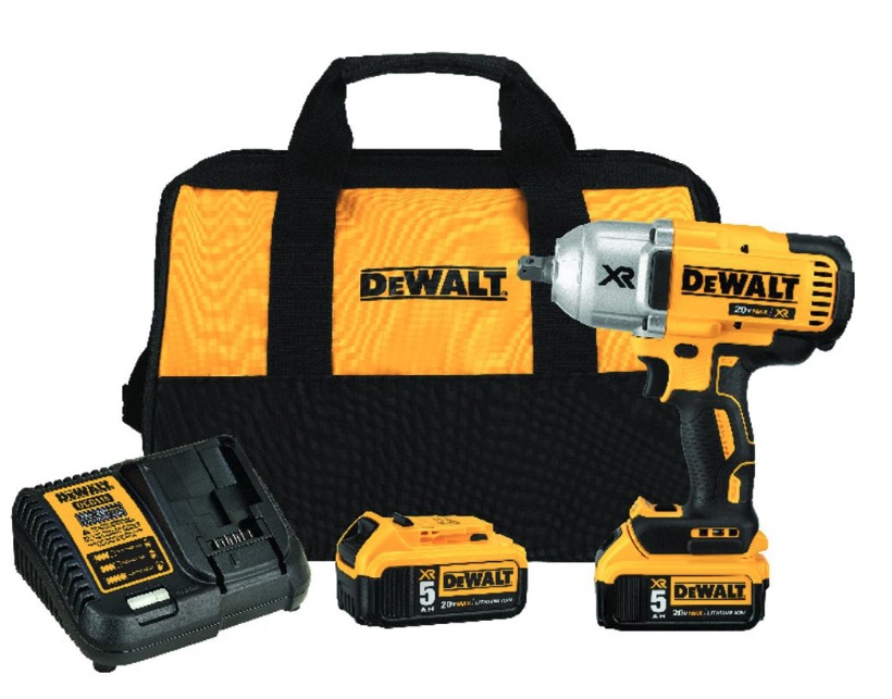 DEWALT® 20V MAX* XR® Lithium Ion 1/2" Cordless Impact Wrench Kit with Detent Anvil - DCF899P2