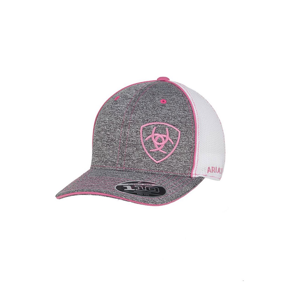 Ariat Women's Flex Fit 110 Offset Shield Cap Pink - 1504930 | Rural King