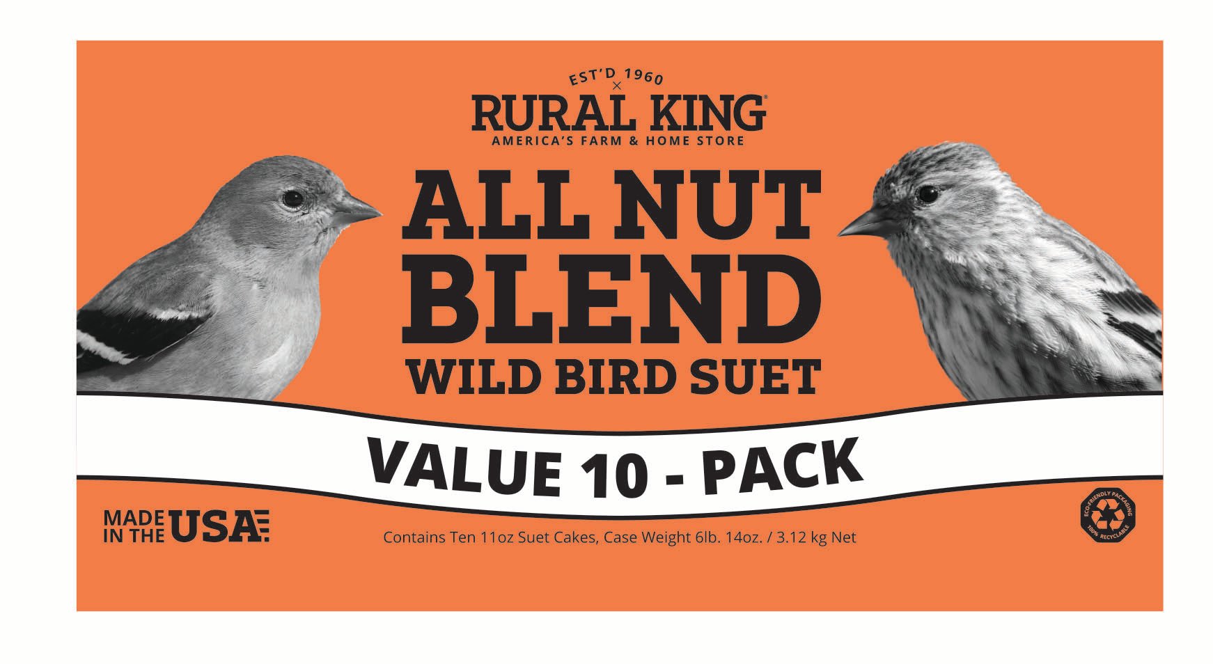 Rural King All Nut Suet, 10 Pack - 350