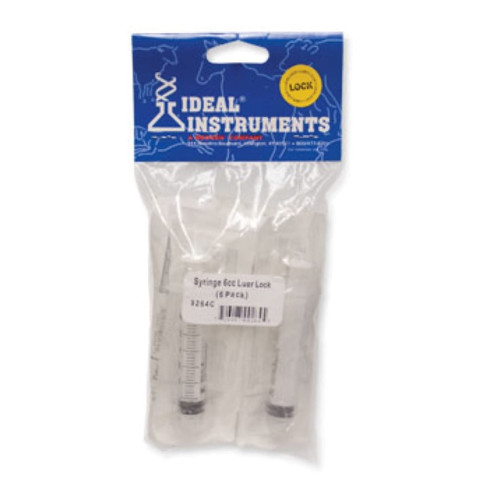 Ideal Instruments  6cc Leur Slip Syringe (6 pack) 9271