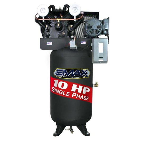 EMAX Heavy Industrial 10 HP 80 Gallon Two Stage Air Compressor 208/230V 1 Phase PE10V080V1