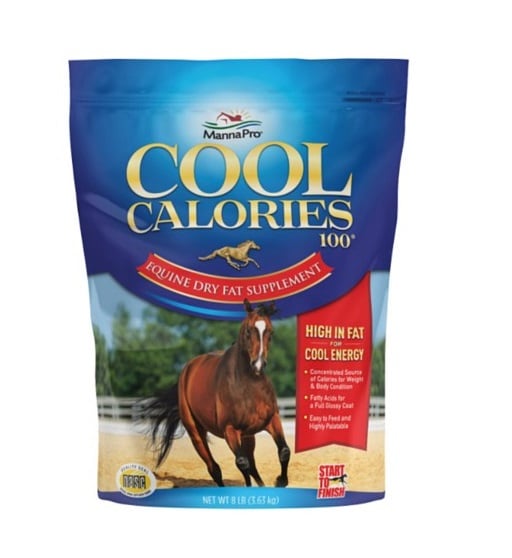 Manna Pro 8lb Cool Calories 100 Equine Dry Fat Supplement 00-9262