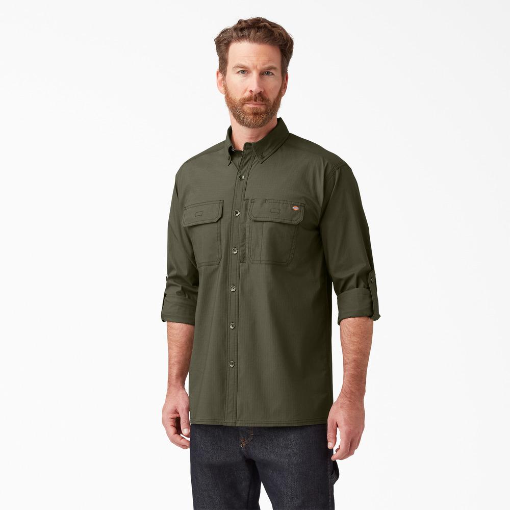 Dickies Mens Ranger Ripstop Shirt, Moss Green - WL705 | Rural King Dickies Mens Ranger Ripstop Shirt, Moss Green - WL705 | Rural King