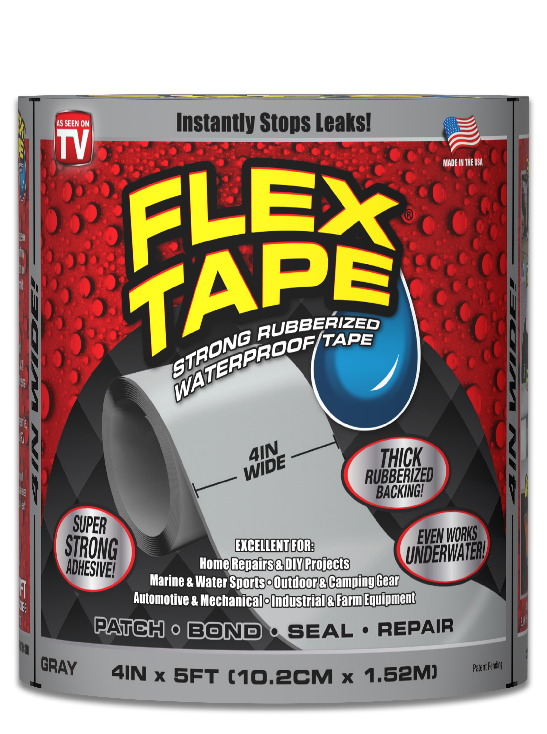 Flex Seal Flex Tape 4" Gray TFSGRYR0405
