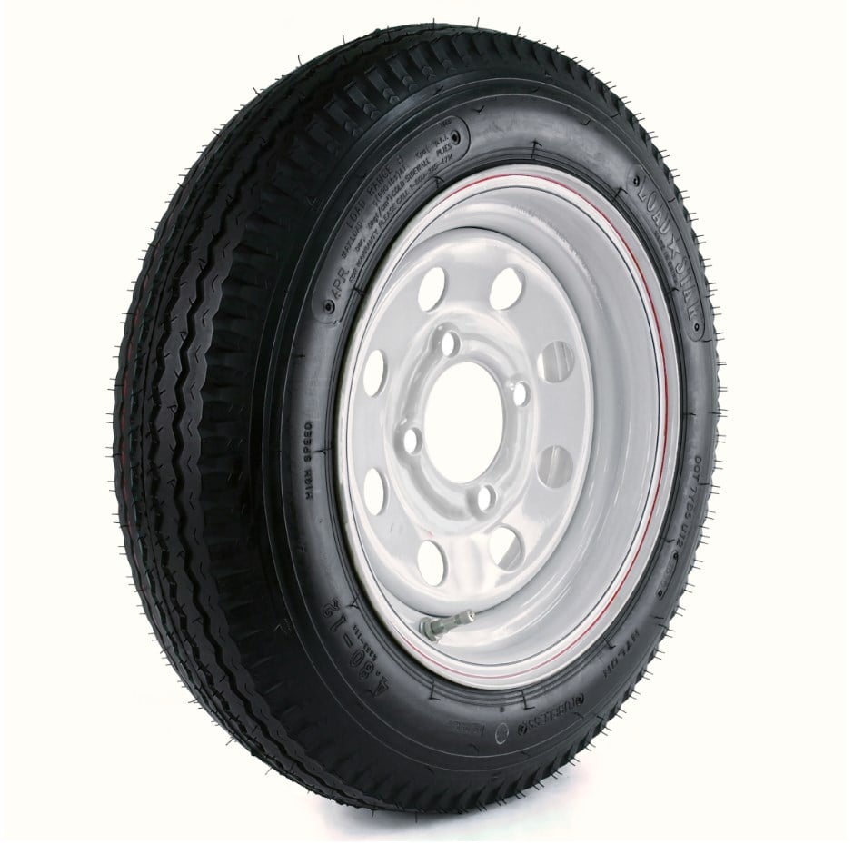 Kenda Loadstar Trailer Tire and 4-Hole Mod Wheel - 4.80-12 LRB