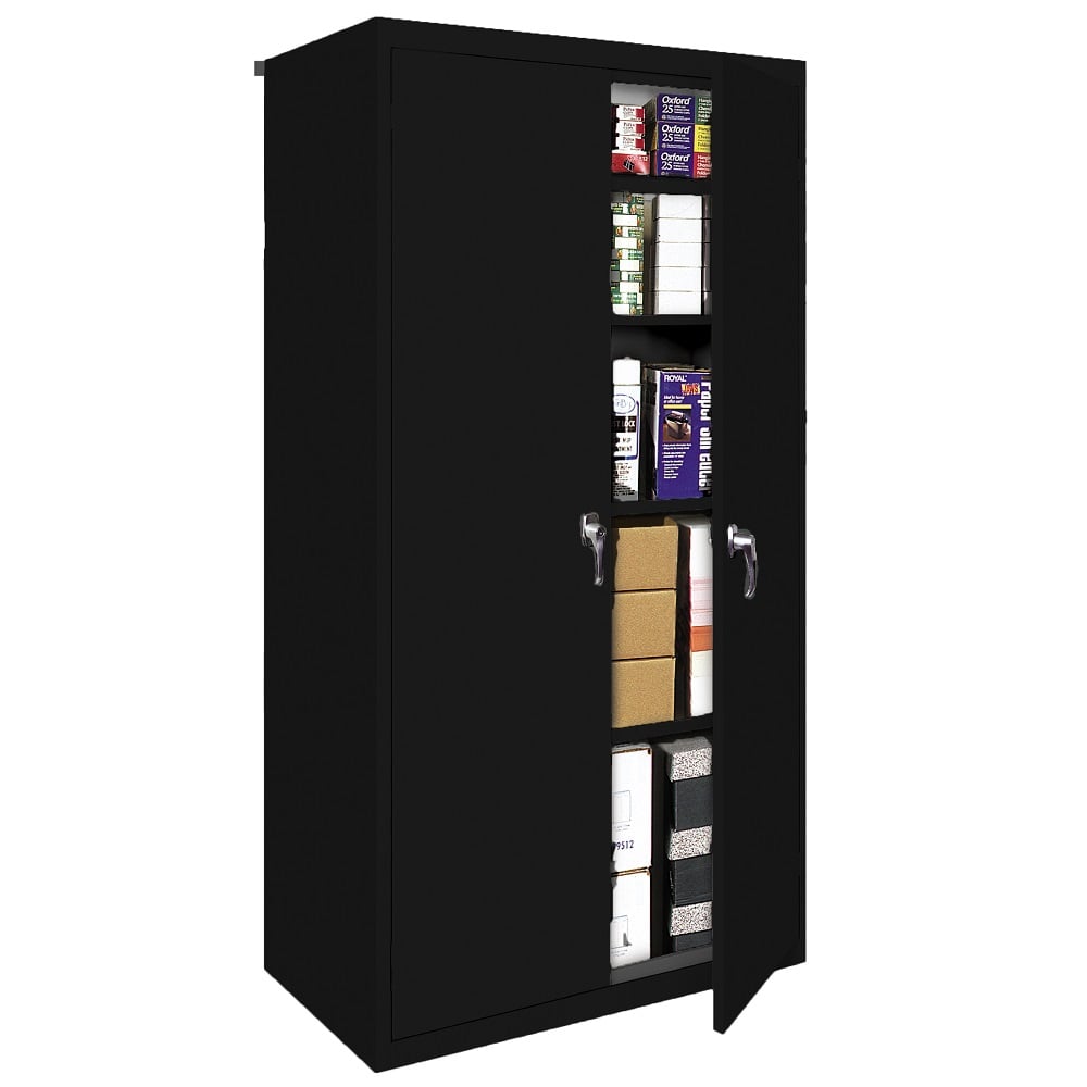 Steel Cabinets USA 36 x 18 x 72 4 Fixed Shelves with 2 Doors - FS-36-BLACK