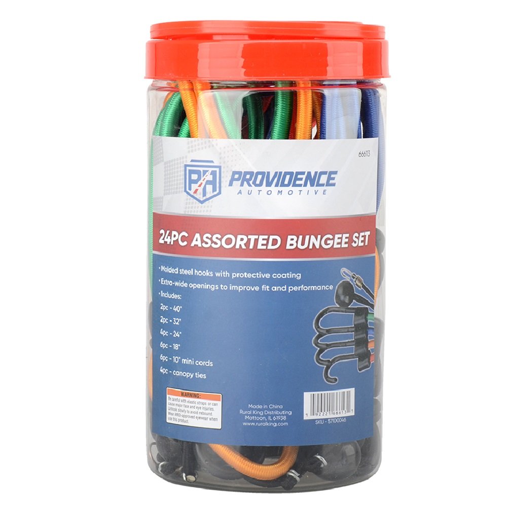 Providence Assorted Bungee Set, 24 Pack - 66613