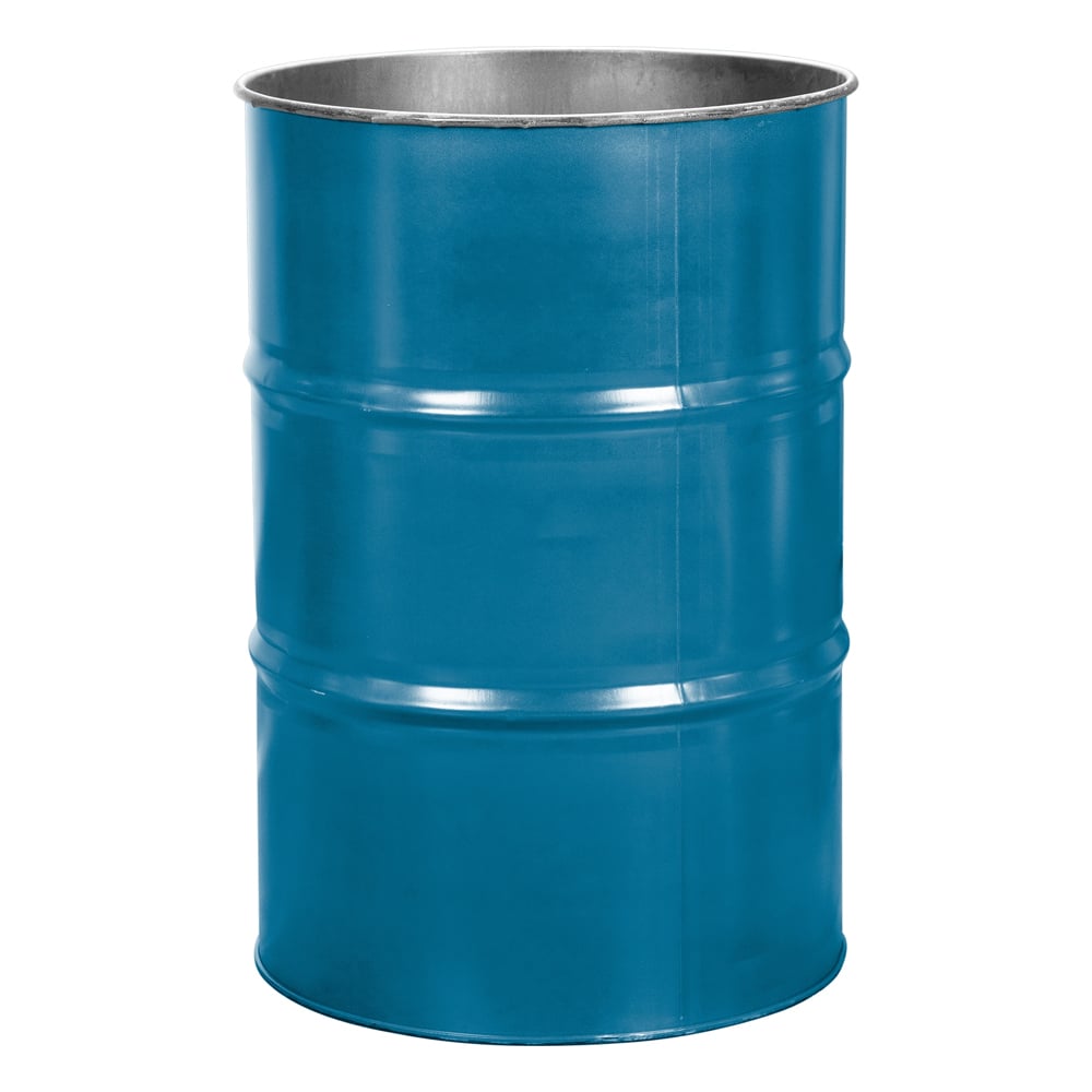 Metal Trash Barrel, 55 Gallon