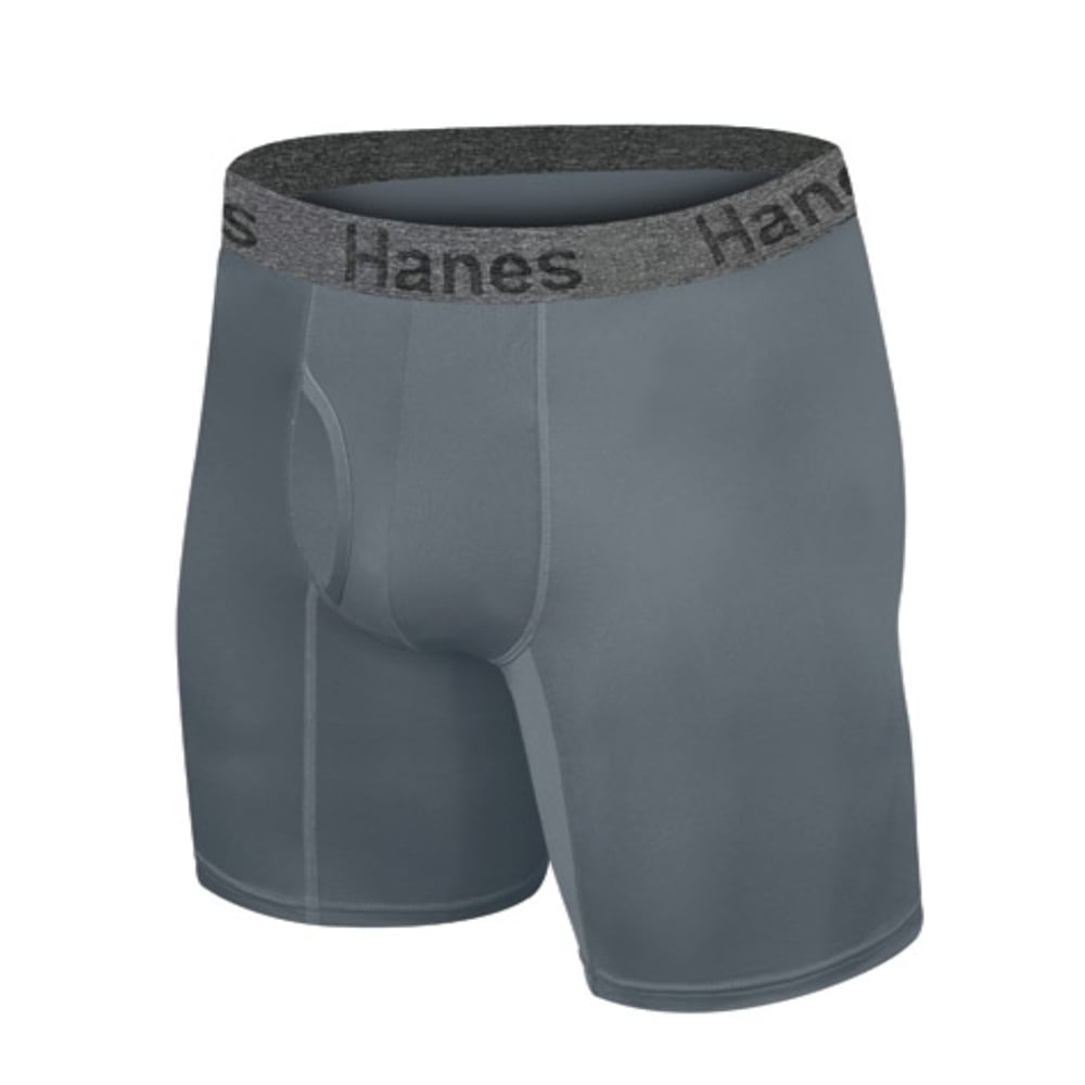 Hanes Men's Comfort Flex Fit Ultra Soft Cotton Stretch Long Leg Boxer Briefs, 3 Pack - CFFLC3