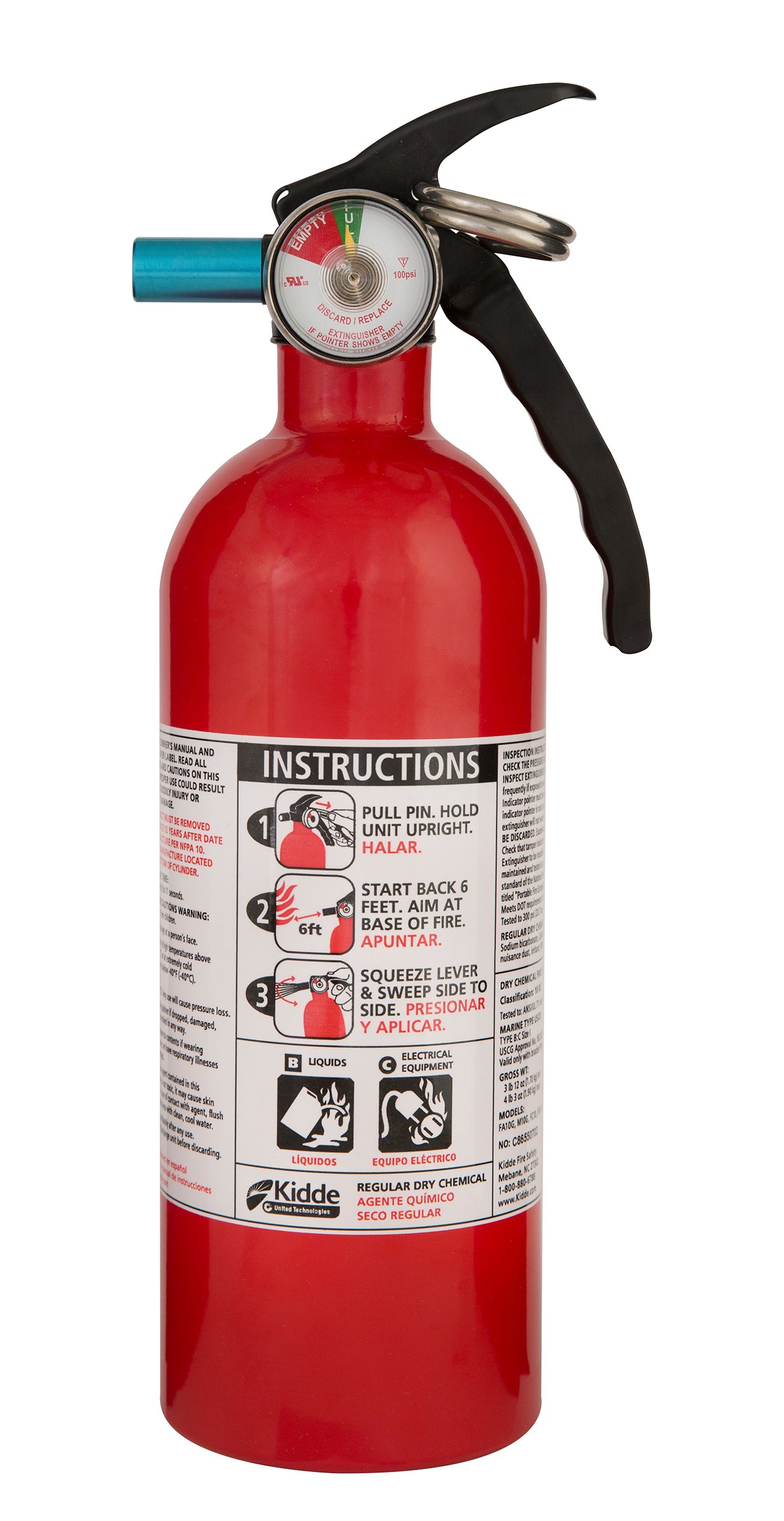 Kidde FA5B 5BC Dry Chemical Fire Extinguisher - 21005944MTL