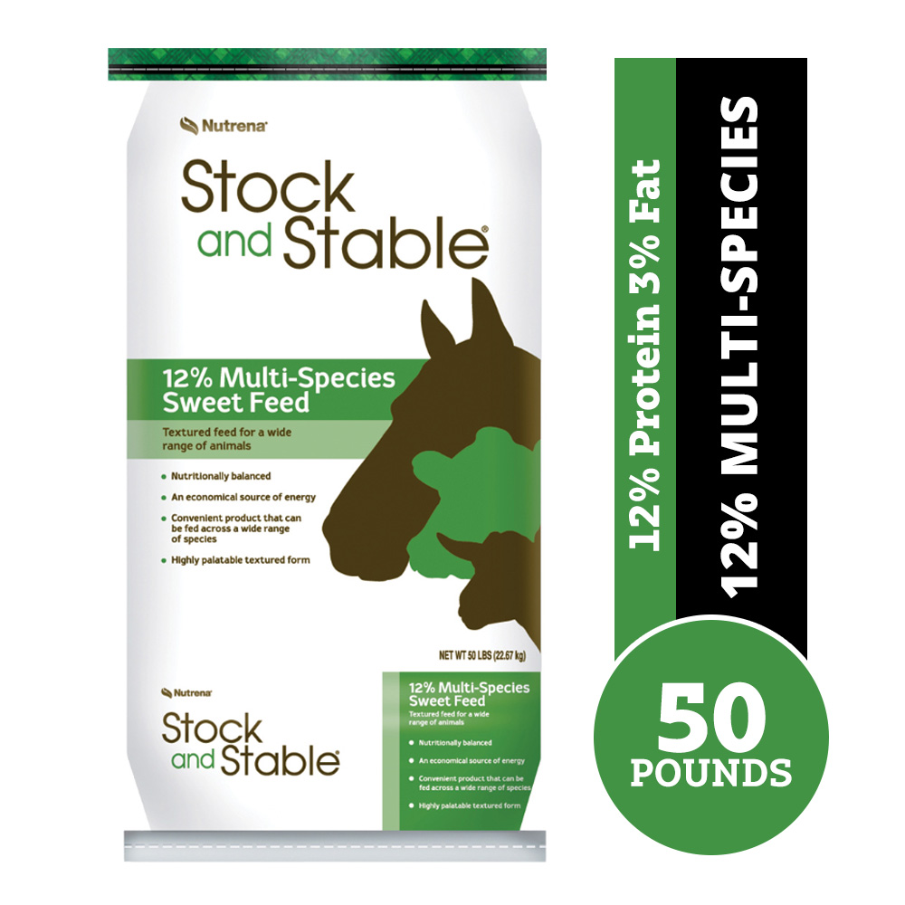 Nutrena Stock & Stable 12% Multi-Species Textured Sweet Feed, 50 lb. Feed