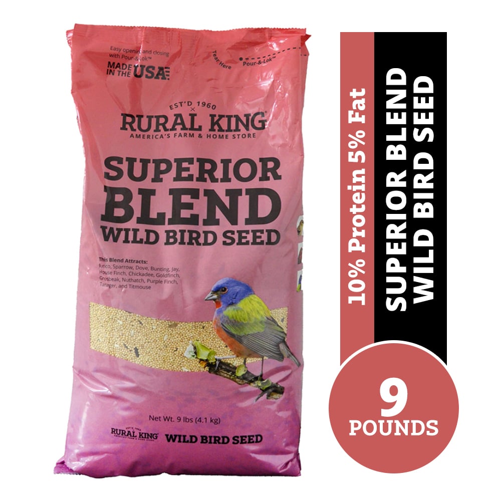 Rural King Superior Blend, Wild Bird Seed, 9 lb. Bag