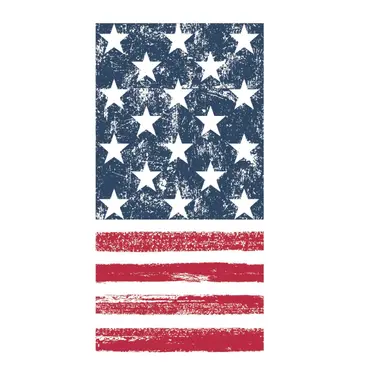 Loire Shore Beach Towel Distressed American Flag, 30"X60" - RK-TOW-AMH